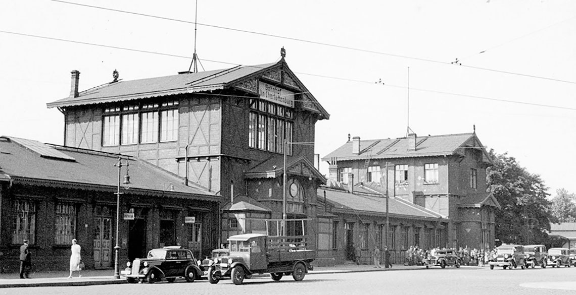 Vintage photograph of Charlottenburg railway station