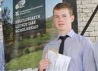 Tudur Parry was presented as winner of the Llyndy Isaf Farming Scholarship at the Royal Welsh Agricultural Show