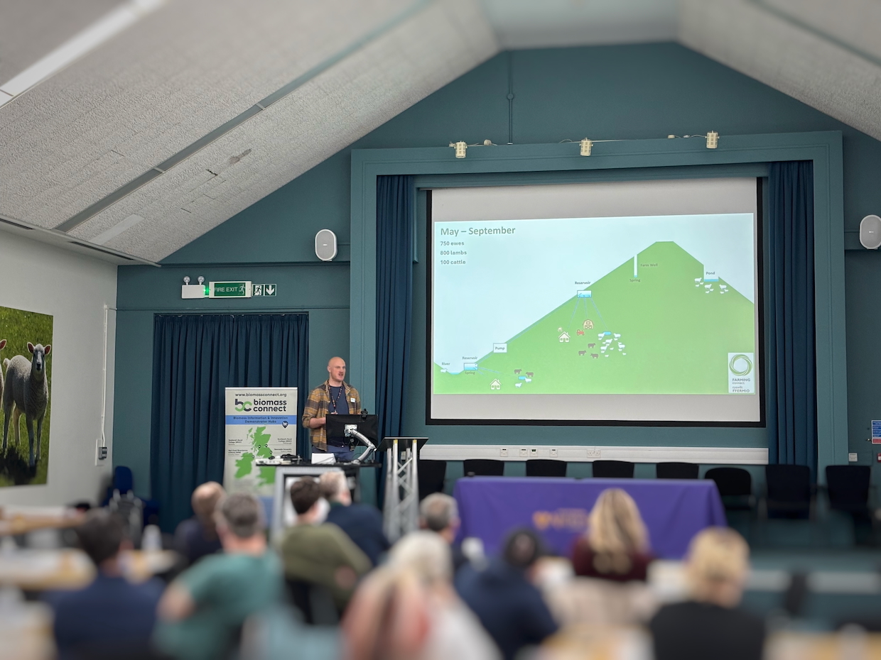 Dai Evershed explaining his LoRaWAN system at a recent IBERS event