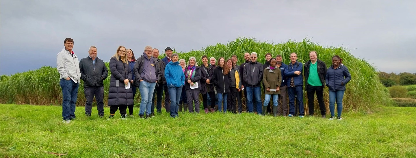 Some of the conference attendees visiting IBERS research plots at Aberystwyth University