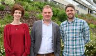 Left to right: Dr Gwennan Higham from Swansea University, Professor Leigh Oakes from Queen Mary University of London and Dr Huw Lewis from Aberystwyth University.