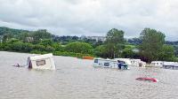 Flooding at Aberystwyth Caravan Park (photo by Gareth Weaver)