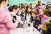Experimenting during the 2013 science festival.