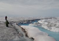 A dark ice surface near the southern margin of the Greenland Ice Sheet