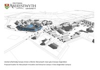 Proposed location for the Aberystwyth Innovation and Enterprise Campus (AIEC) at Gogerddan