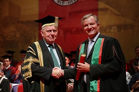 Chancellor Sir Emyr Jones Parry with Professor Julian Dowdeswell