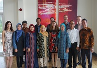 The Indonesian delegation, along with members of staff from Aberystwyth University.