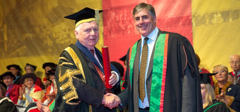 Lance Batchelor, the CEO of Saga plc, was presented with an Honorary Fellowship of Aberystwyth University in 2017