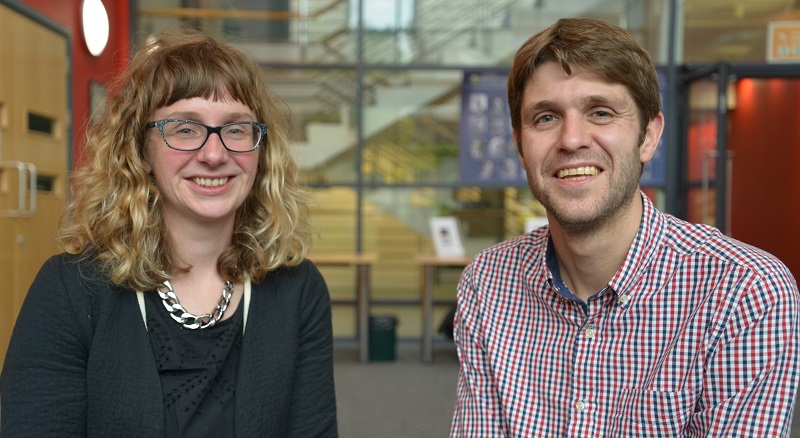 Dr Elin Royles and Dr Huw Lewis from the Department of International Politics at Aberystwyth University