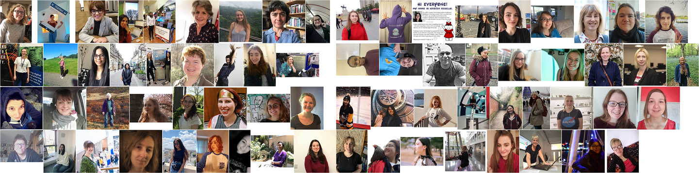 A selection of conference attendees at the virtual BCS Lovelace Colloquium 2020