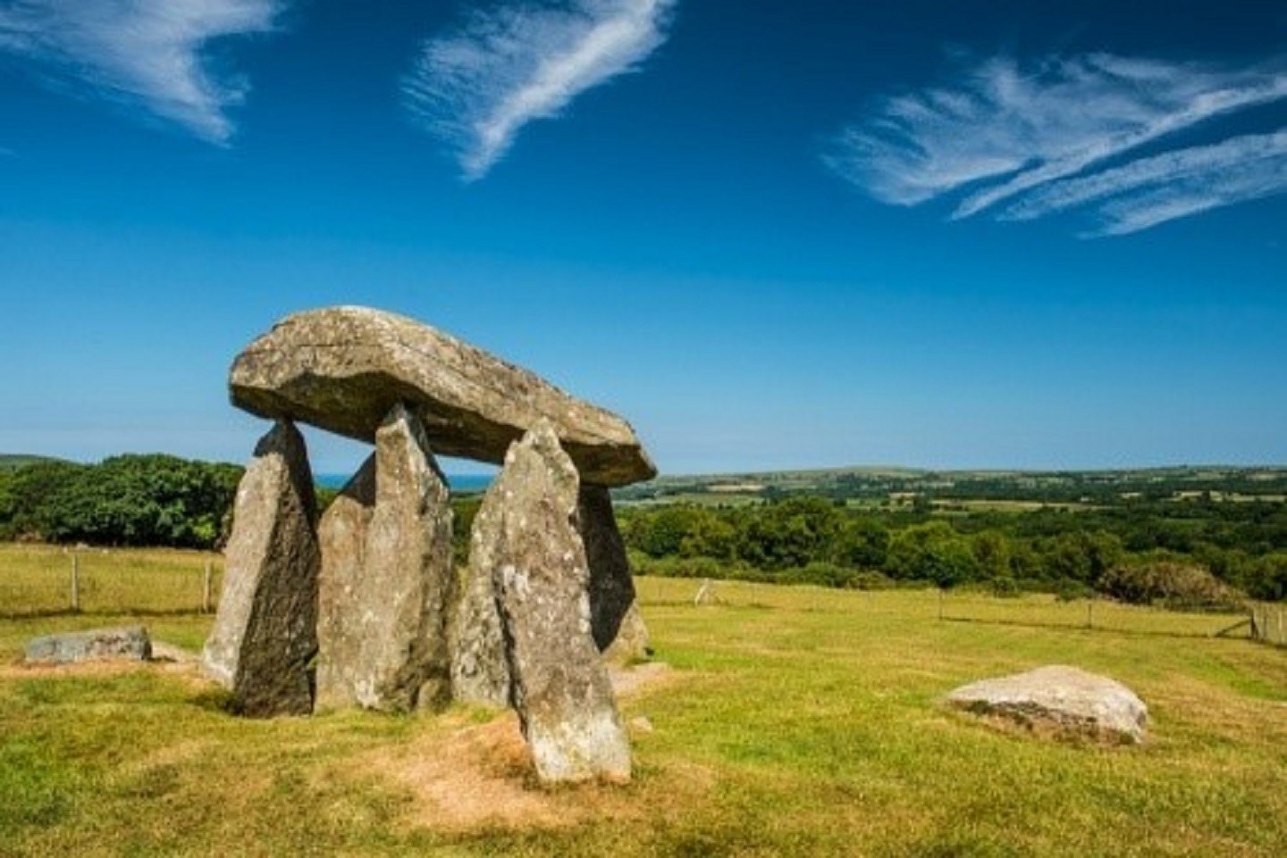 The Pentre Ifan burial chamber in the hills of Preseli, one of the four coastal areas that feature in the Coastal Uplands Heritage and Tourism project.