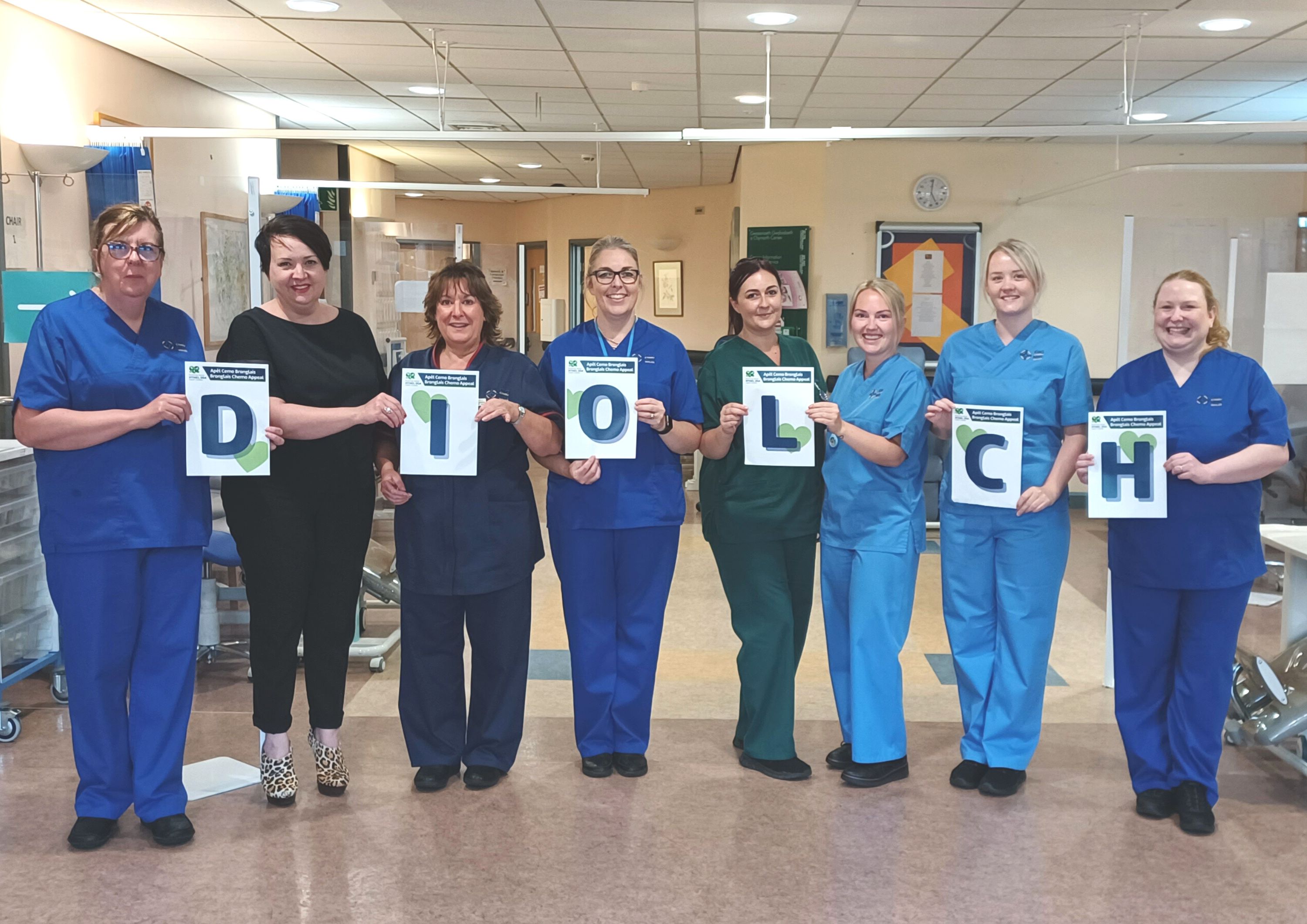 Staff at the Bronglais Chemotherapy Day Unit