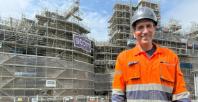 Rob Jenkins from Rowecord Total Access Limited has led the construction of the scaffolding on the Old College project.