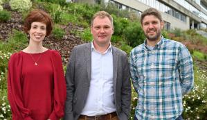 Left to right: Dr Gwennan Higham from Swansea University, Professor Leigh Oakes from Queen Mary University of London and Dr Huw Lewis from Aberystwyth University.