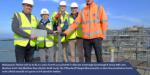 Marking the placing of the final slate on 5 March 2025 (left to right): Jon Greenough (Greenough & Sons); Neil Cains (Andrew Scott Ltd); Matthew Dyer (Austin Smith Lord), Jim O’Rourke (Aberystwyth University) and Calum Duncan (Andrew Scott). 