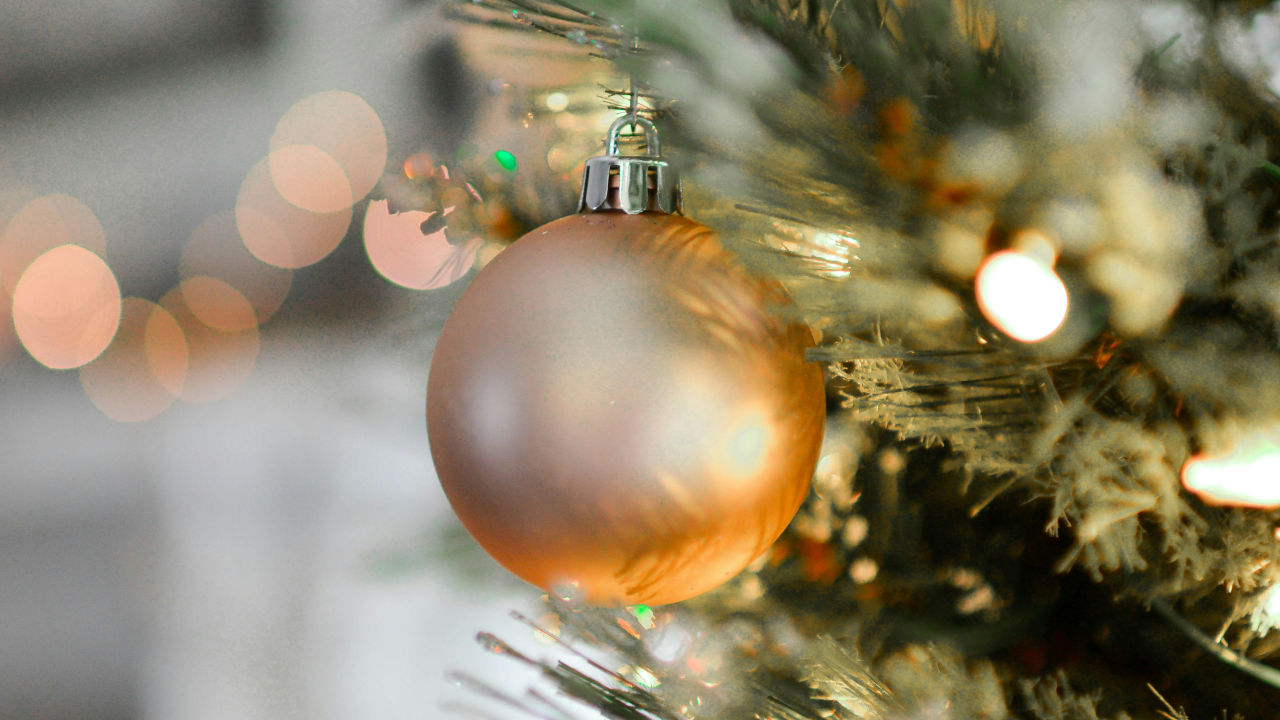 Bauble on Christmas tree