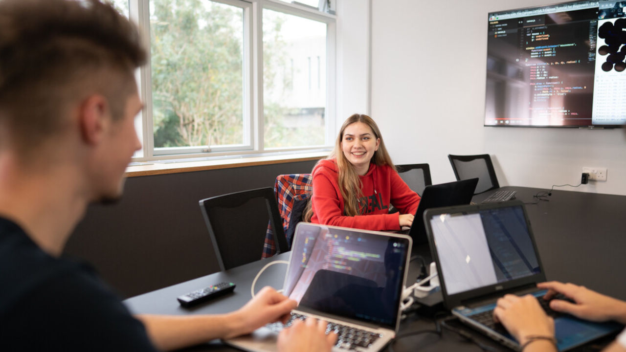 Students using study room