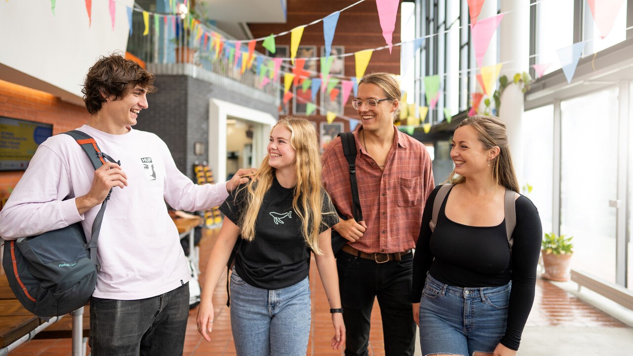 Students Walking on Campus