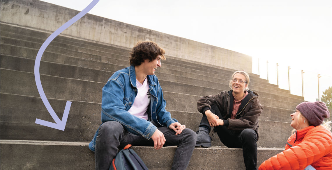 Students sitting and talking