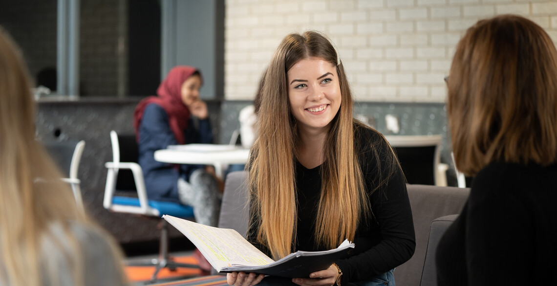 Student with book